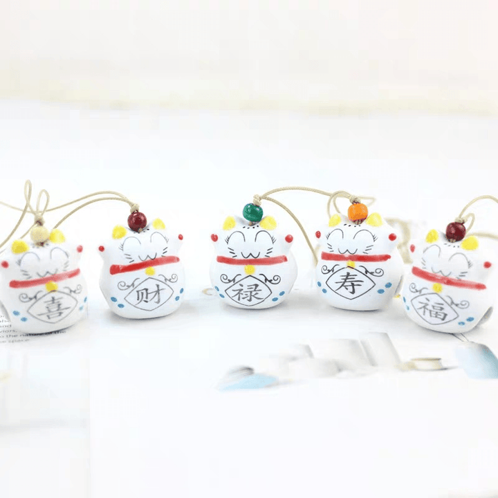 Small Lucky Cat Ceramic Car Interior Handicraft Ornaments