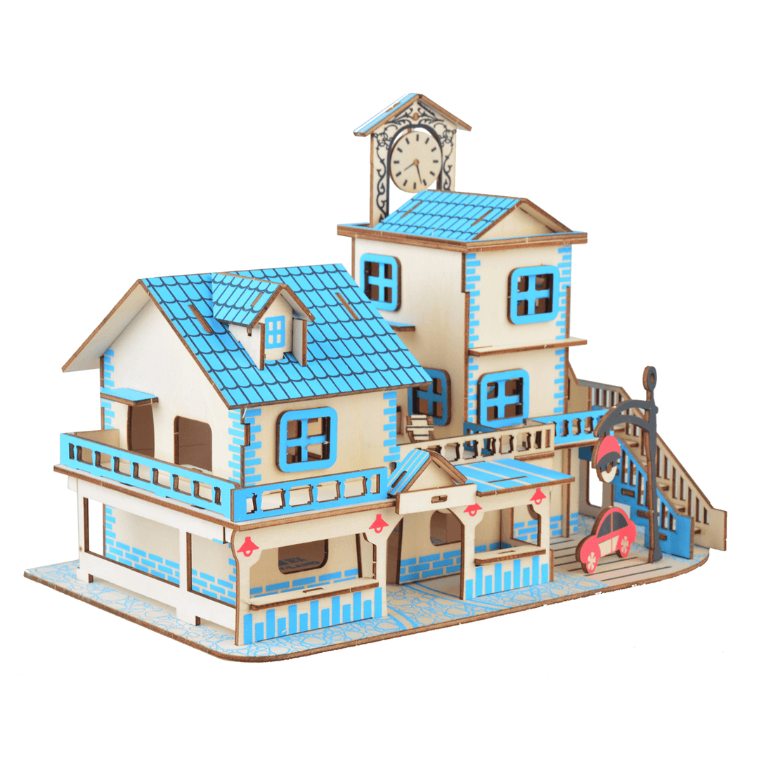 3D Woodcraft Assembly Doll House Kit Decoration Toy Model for Kids Gift