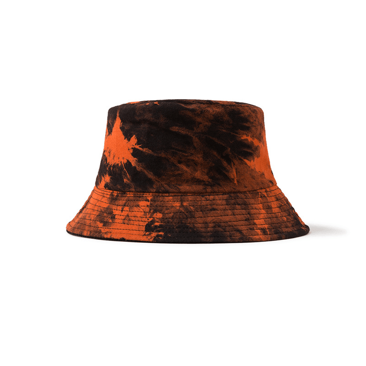 Irregular Tie-Dye Potted Hat Men'S Fisherman Hat Double-Sided Wearable Hat