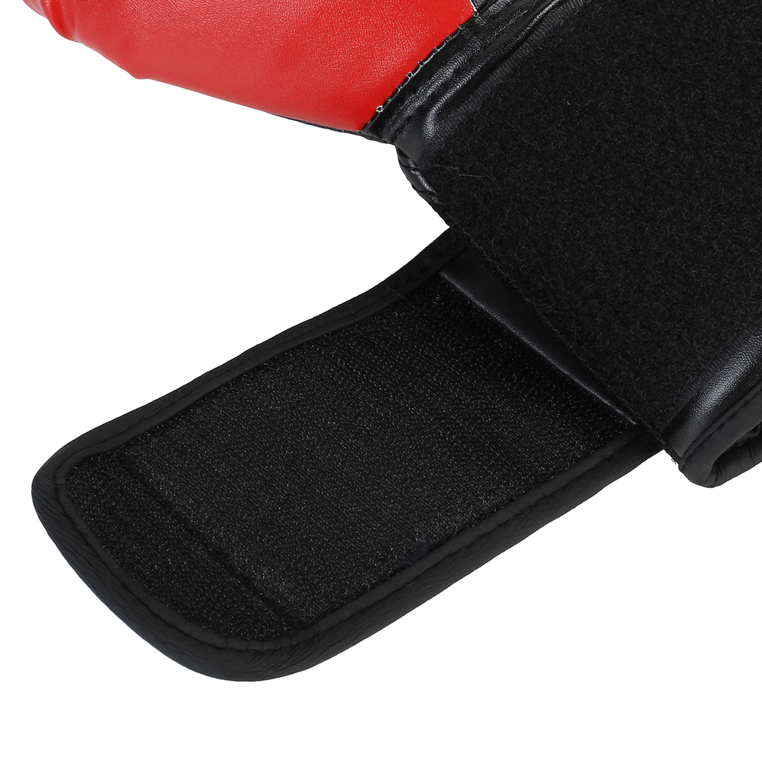 1 Pair Red/Black Adult Boxing Gloves Professional Sandbag Liner Gloves Kickboxing Gloves Men Women Boxing Training Fighting Tool