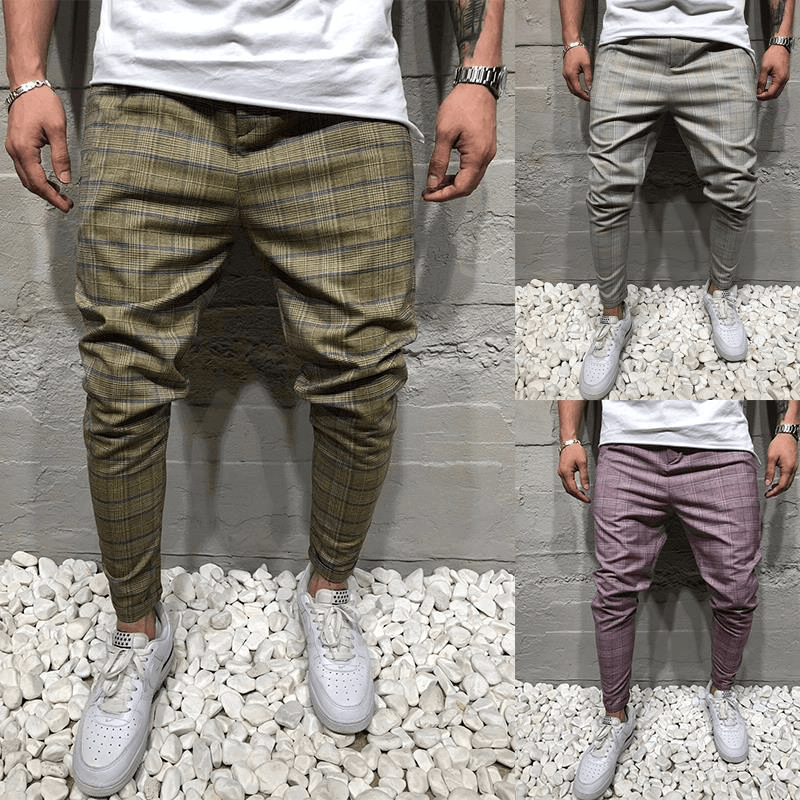 Men'S Casual Sports Fitness Striped Trousers