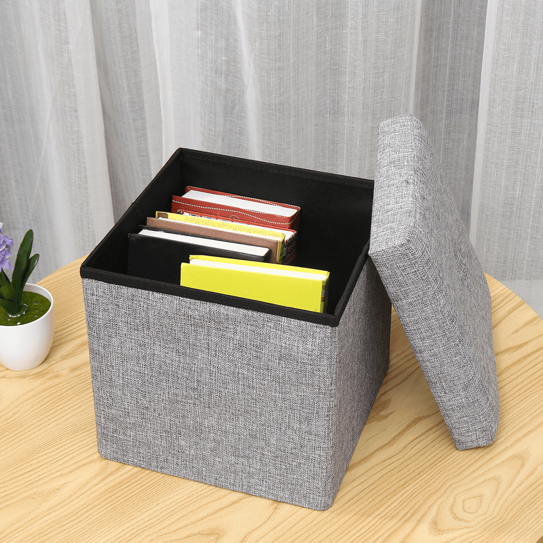 Multifunctional Foldable Fabric Storage Stool Books Toys Storage Box Small Sofa Minimalist Kid Folding Chair Foot Stool