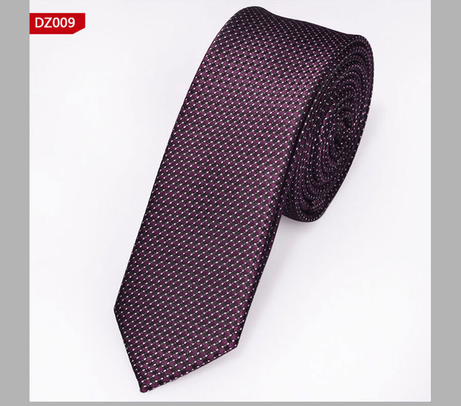 British Style Polyester Yarn Dyed Male 5Cm Narrow Tie