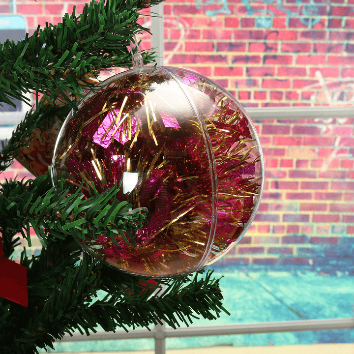 10Pcs 50/70/100/120Mm Christmas Magic Ball Clear Transparent Tree Balls Bauble Christmas Ornament Home Decorations Gift