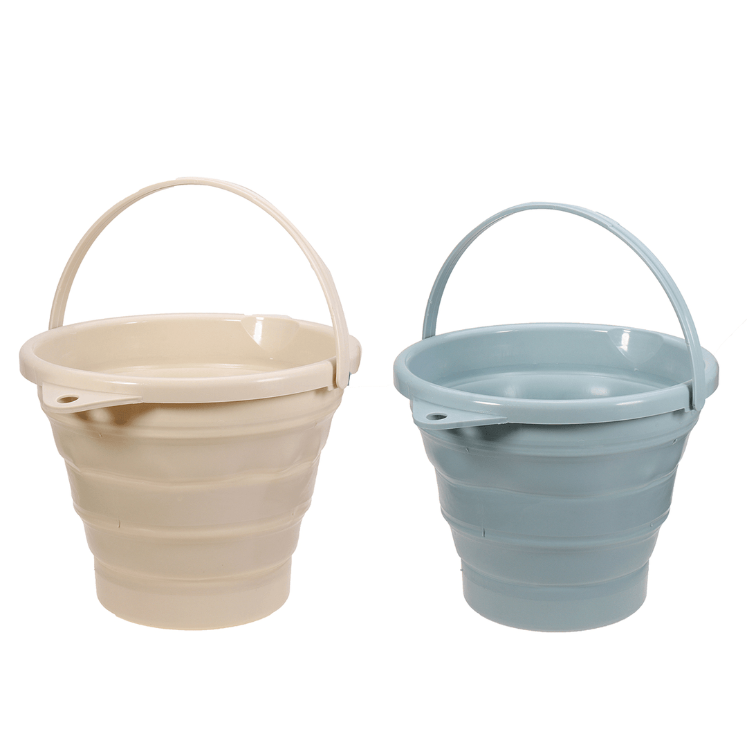 10L Portable Folding Bucket Silicon Bucket Household Laundry Storage Bucket Outdoor Fishing round Bucket