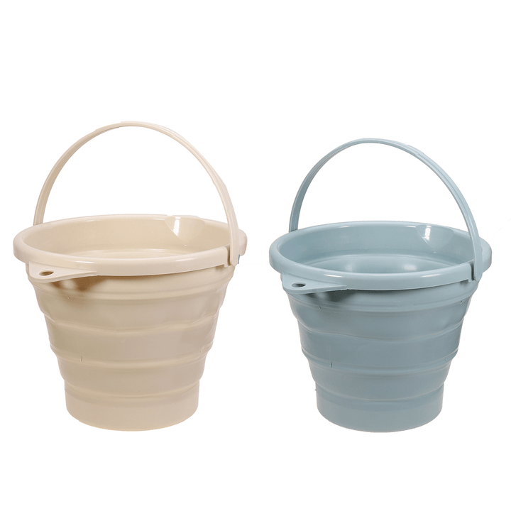 10L Portable Folding Bucket Silicon Bucket Household Laundry Storage Bucket Outdoor Fishing round Bucket