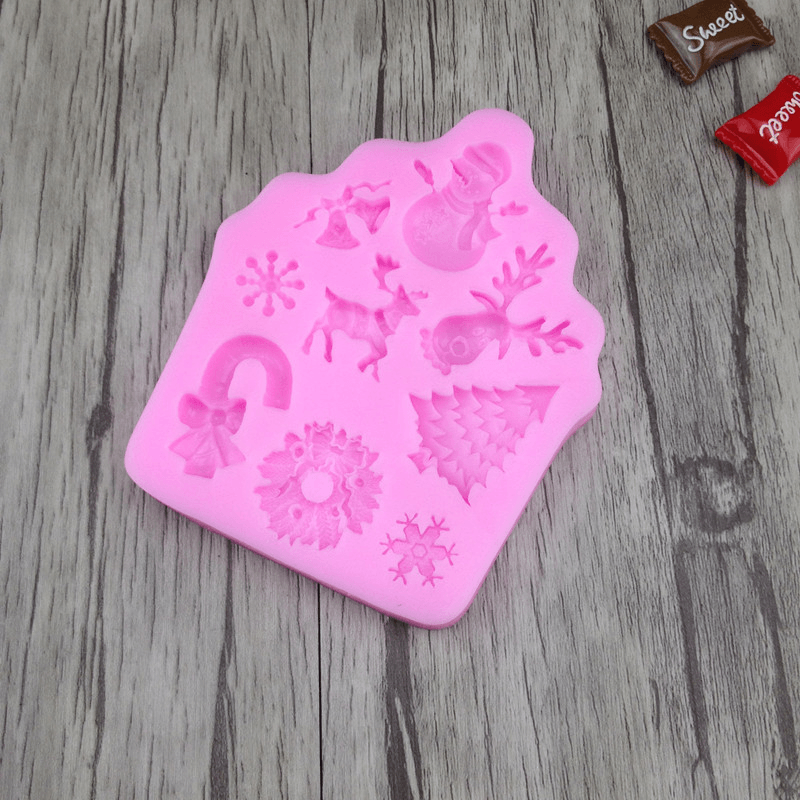 Christmas Santa Claus Silicone Mold Fondant Cake Decoration Baking Mould Kitchen Tools