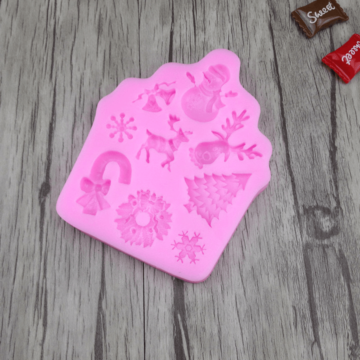 Christmas Santa Claus Silicone Mold Fondant Cake Decoration Baking Mould Kitchen Tools