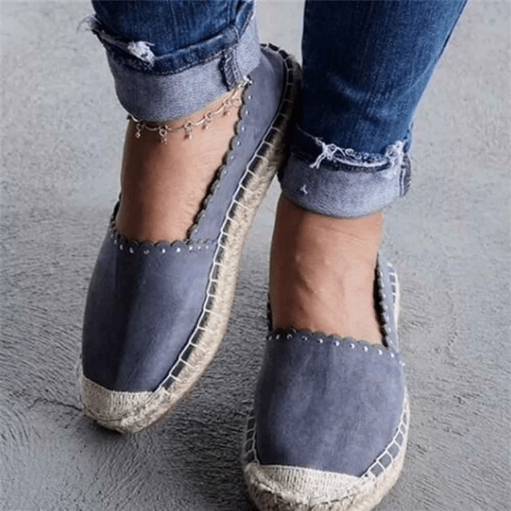 Women Casual Comfy Breathable Espadrille Flat Slip on Flats