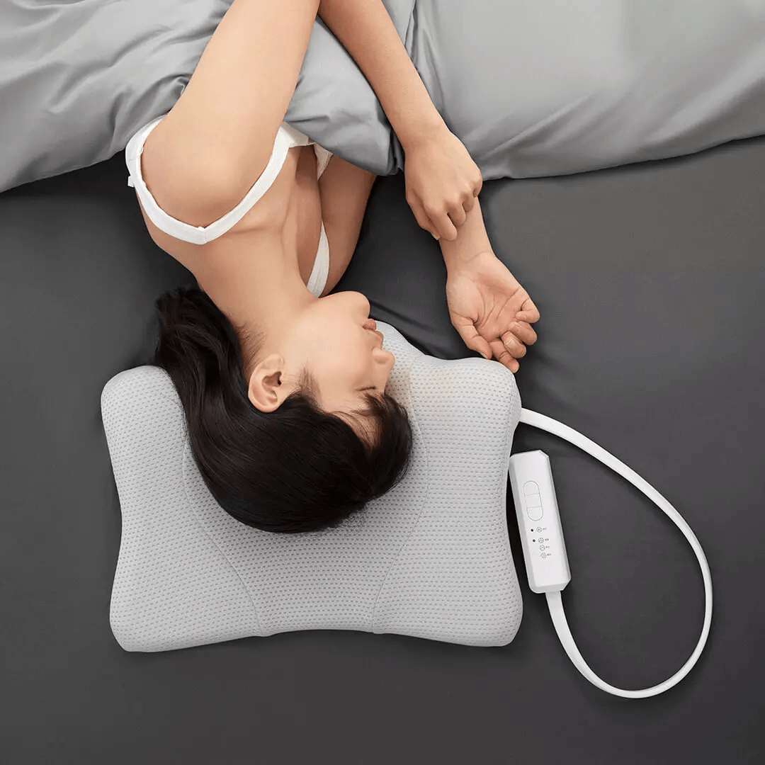 Lejia Multifunction Smart Sleep Traction Pillow from Technology Hot Compress Lift Massage Electric Adjustable for Neck Back Shoulder Care