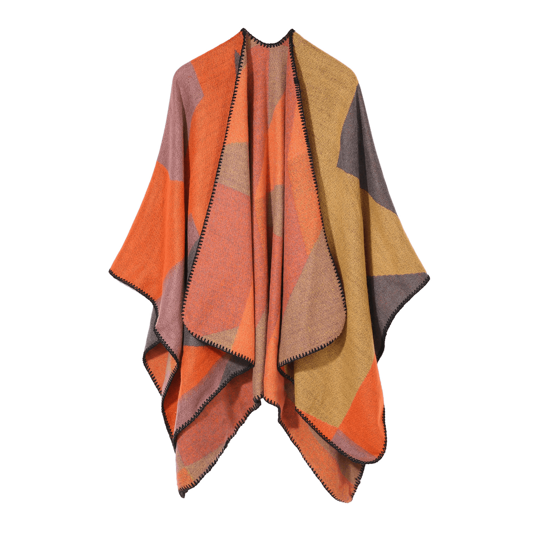 Fashion Street Warmth and Color Matching Cashmere Big Scarf Shawl