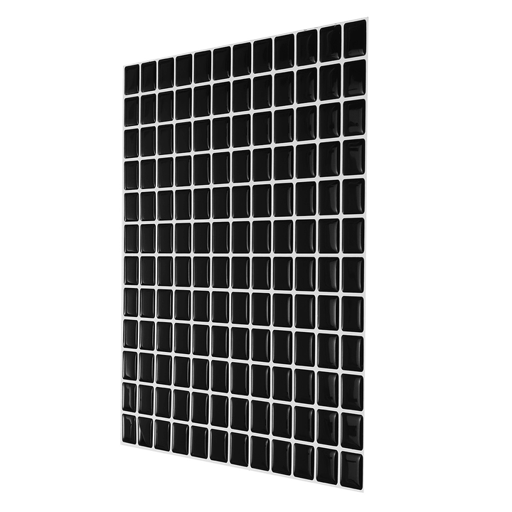 3D Mosaics Waterproof and Oil-Proof Black and White Crystal Epoxy Three-Dimensional Self-Adhesive Wall Sticker