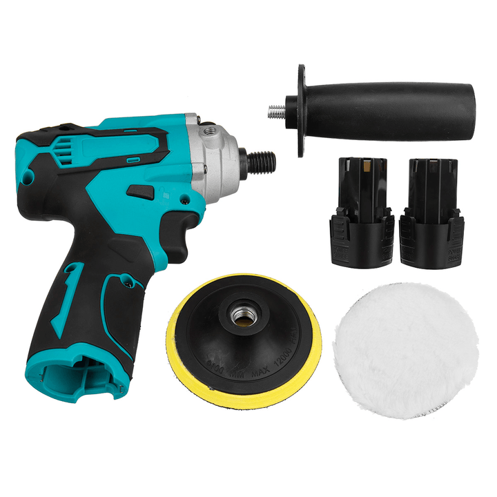 12V Cordless Car Wax Polishing Portable Beauty Rechargable Electric Polisher Scratch Repair Tool with LED Lighting