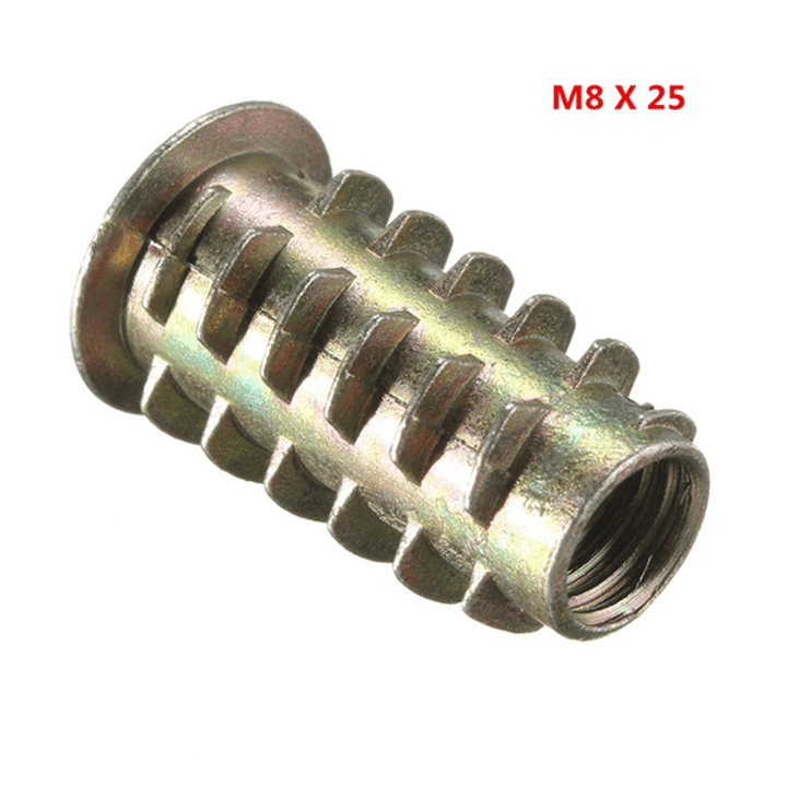 M4 M5 M6 M8 M10 Threaded Type D Wood Insert Nuts Alloy - MRSLM