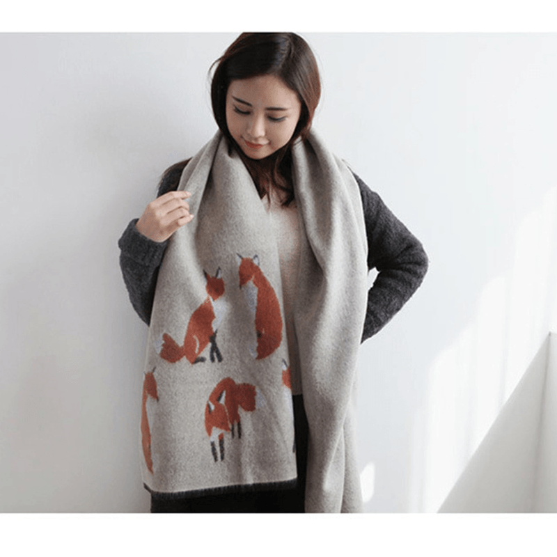 Fashionable Ladies Thick Warm Jacquard Scarf