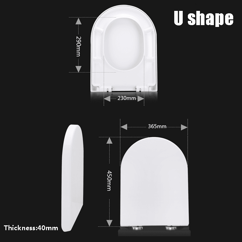 4 Type White Cover Front Toilet Seat Covers Lid Soft Open Close Easy Clean Higer Thickened Universal Descending Toilet Cover - MRSLM