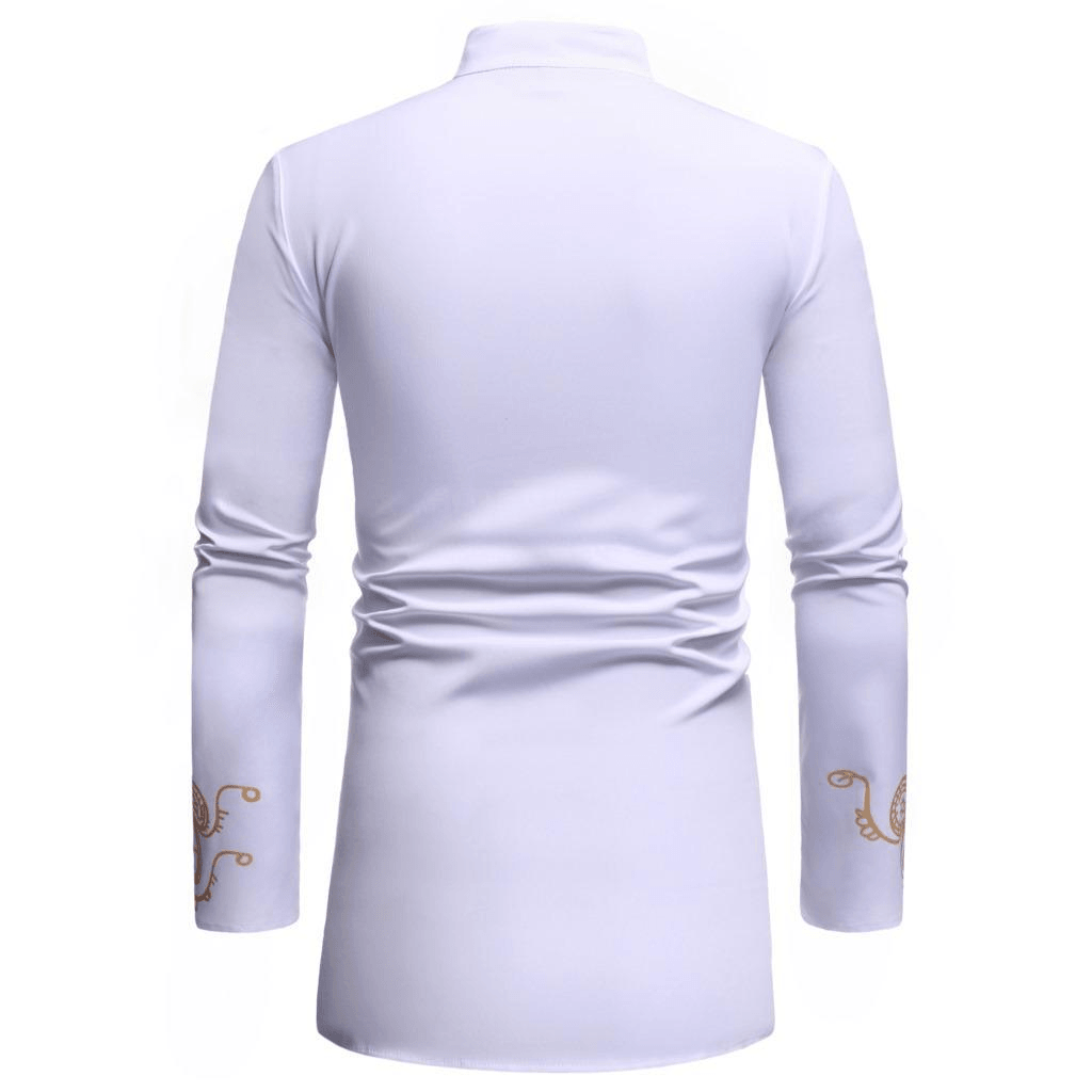 Men'S Bronzing Pattern Irregular Shirt