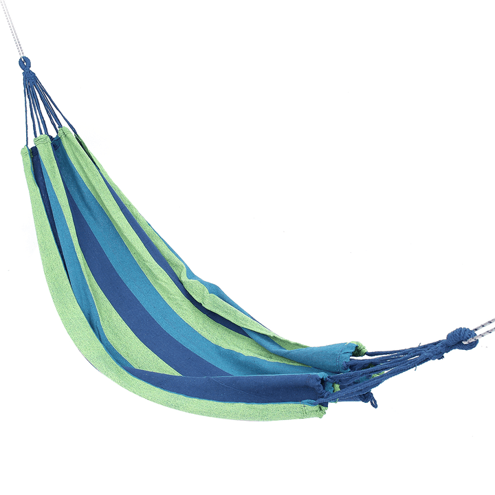 Double Large Swing Hammock Canvas Camping Hang Bed Garden Travel Beach Outdoor Chair