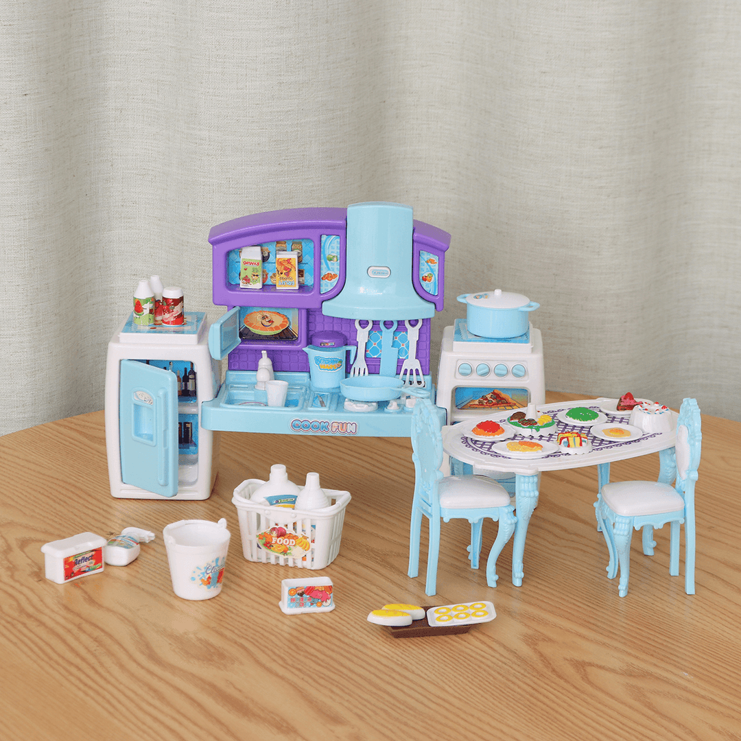 Children'S Kitchen Toy Set with Light Sound Simulation DIY Cooking Meal Kitchenware Combination Children'S Toys Gifts