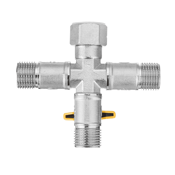 1/2" Garden Hose Tap Manifold Quick Connector Three Outlet 3 Way Water Splitter Valve Adapter for Washing Machine Faucet