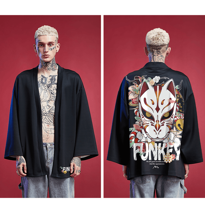 Kimura Sansha New Summer New Thin Sunscreen Clothes Hanfu Fashion Printing Popular Cardigan Jacket Chinese Style Men'S Trend