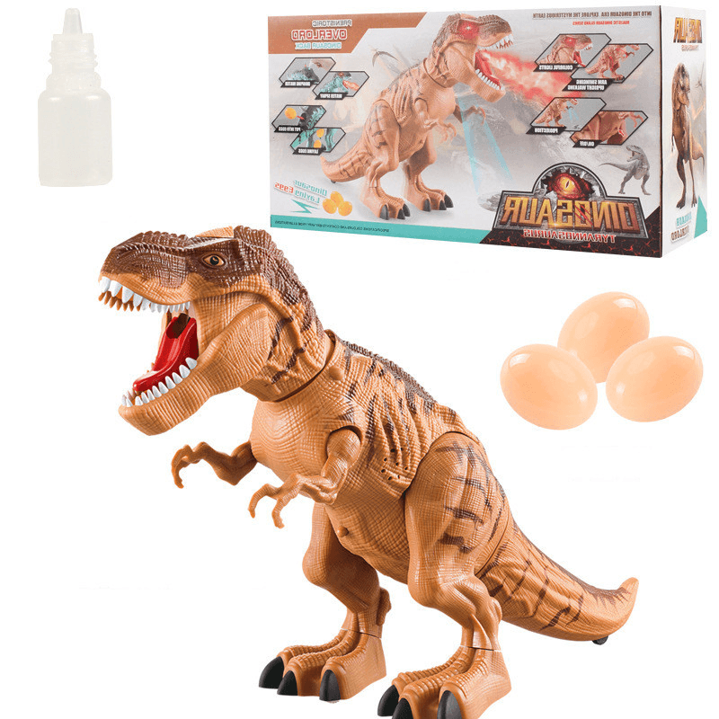 Children'S Electric Spray Egg Laying Dinosaur Toy with Light and Sound Effect