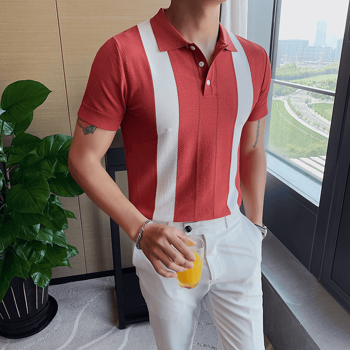 Summer Sportsman Short-Sleeved Knitted Casual POLO Shirt