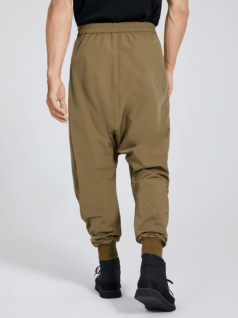 Male Fashion Patchwork Dropped Crotch Pants