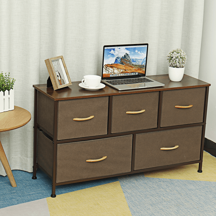 5 Drawers File Cabinets Furniture Storage Tower Unit Closet Dresser Bedside for Bedroom Office