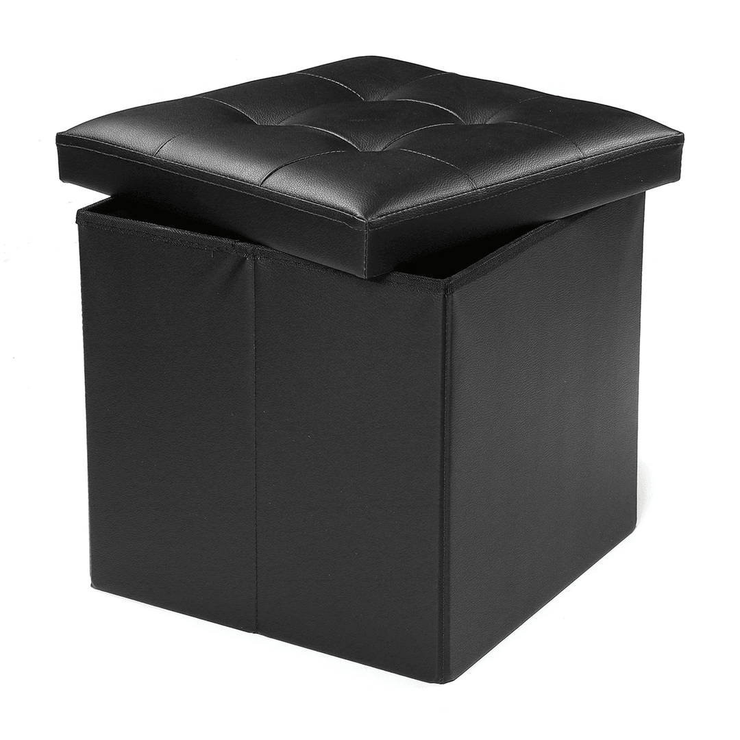 Multifunctional Storage Stool Leather Sofa Ottoman Bench Footrest Box Seat Footstool Square Chair Home Office Furniture