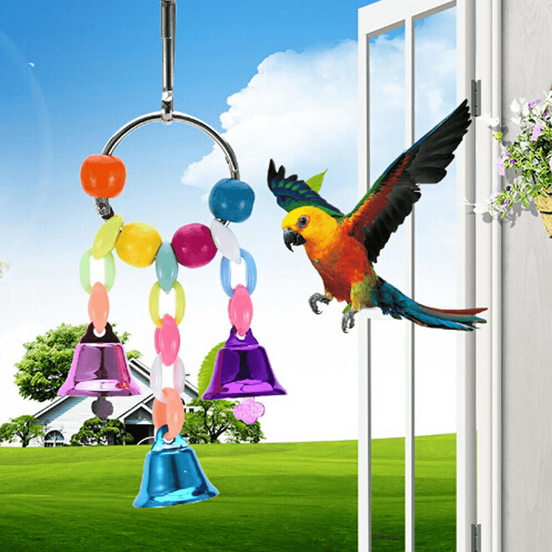 10 PCS Parrot Hanging Swing Bird Toy Harness Cage Ladder Parakeet Cockatiel Budgie Pet Supplies