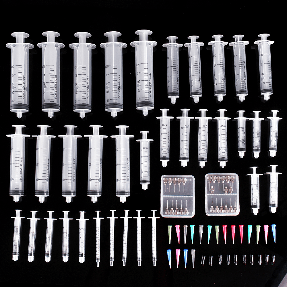 88Pcs/Set Dispensing Needle Kits Blunt Tip Syringe Stainless Steel TT Tip Needles Cap for Refilling and Measuring Liquids Industrial Glue Applicator