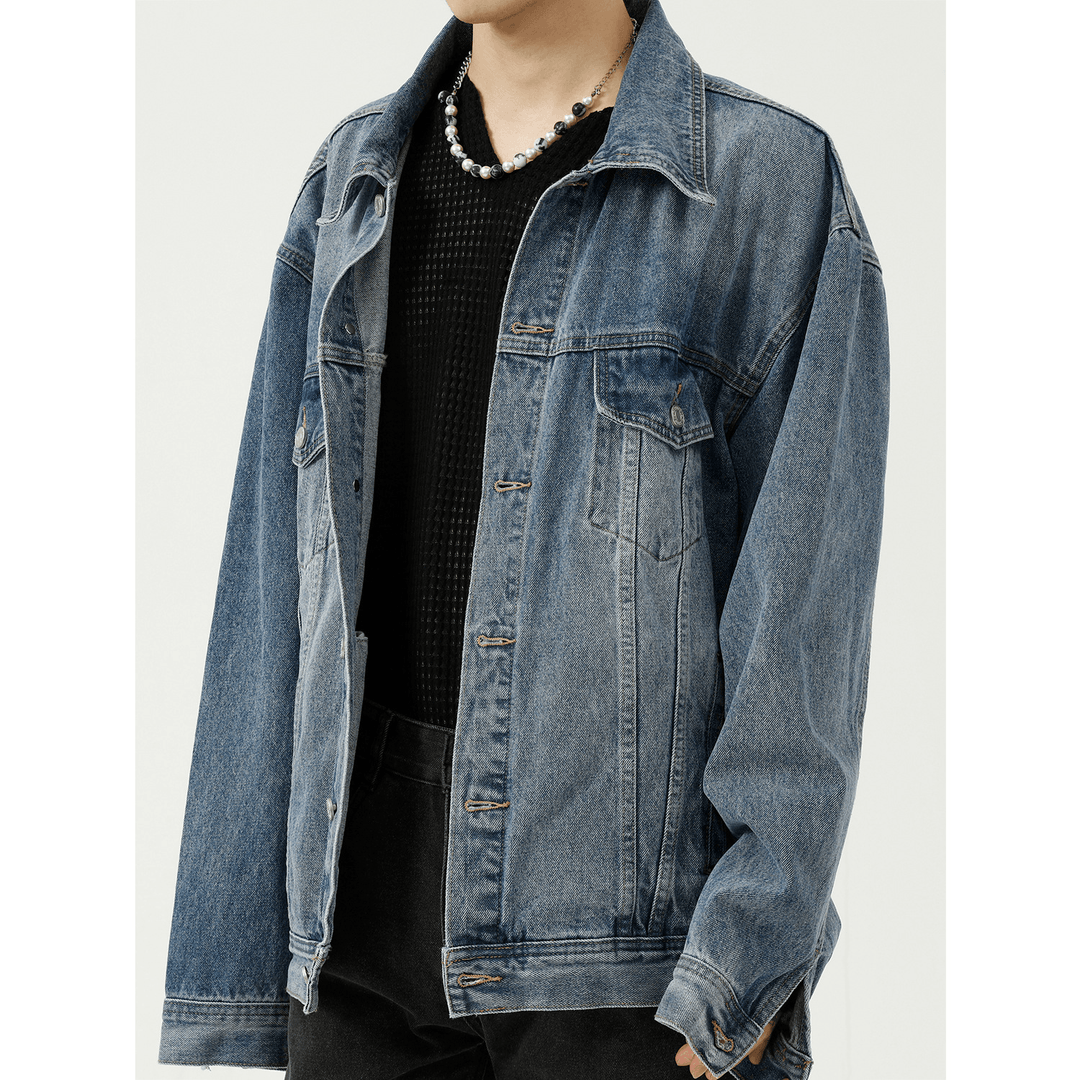 Fashion Casual Men'S Retro Denim Jacket