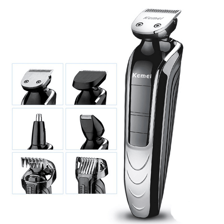 Kemei KM-1832 5 in 1 Electric Hair Clipper Waterproof Rechargeable Electric Shaver Cutter Nose Hair Trimmer Baby Hair Care Hairclipper