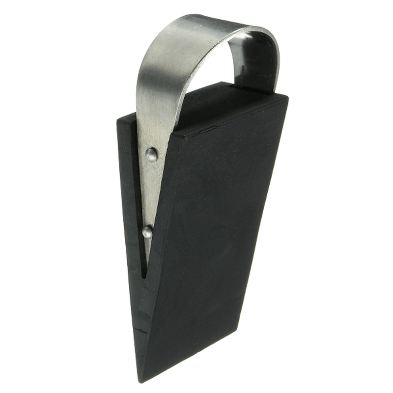 Rubber & Stainless Steel Door Stop Wedge Safety Protector Stopper Block