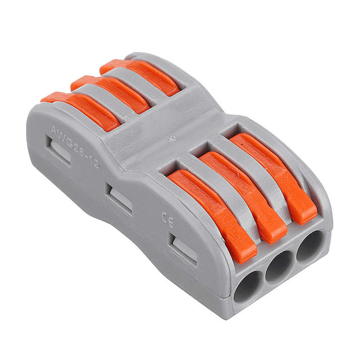 20Pcs 3Pin Wire Docking Connector Termainal Block Universal Quick Terminal Block SPL-3 Electric Cable Wire Connector Terminal 0.08-4.0Mm¬≤