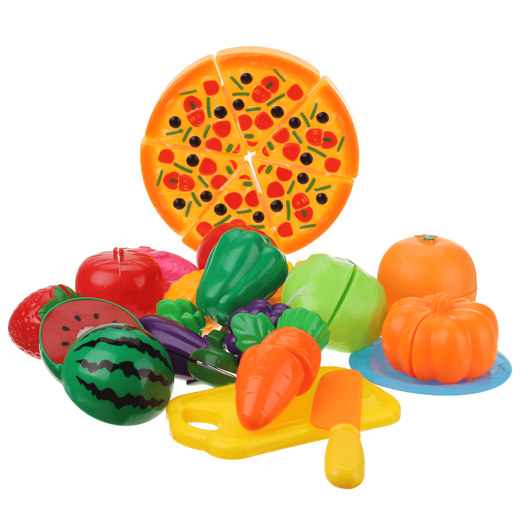 24 PCS Kids Kitchen Pretend Role Play Cutting Set Fruit Vegetable Food Toys Gifts Improve PracticalÔºÜThinking Ability