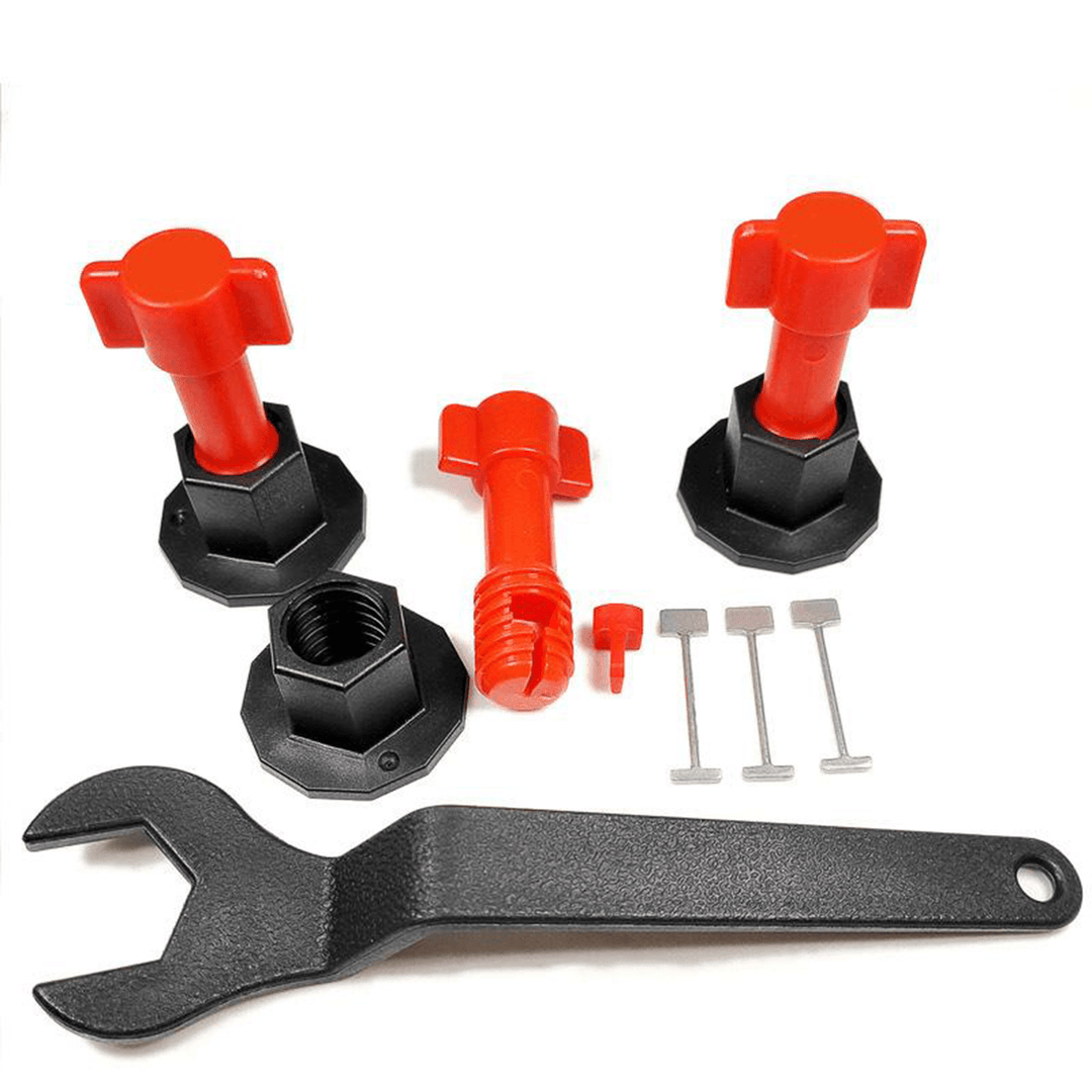 76PCS Tile Leveler Flooring Wall Leveling System Locator Spacer Balance Hand Tool