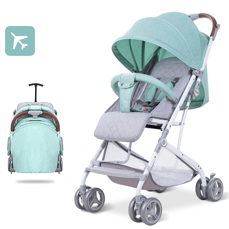 Foldable Portable Baby Stroller with Shock Absorbers Can Dide or Lie Down, Lightweight Kids Pushchairs for 0-3 Years Old Toddles