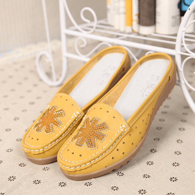 Casual Hollow Out Slip on Flat Loafers for Women