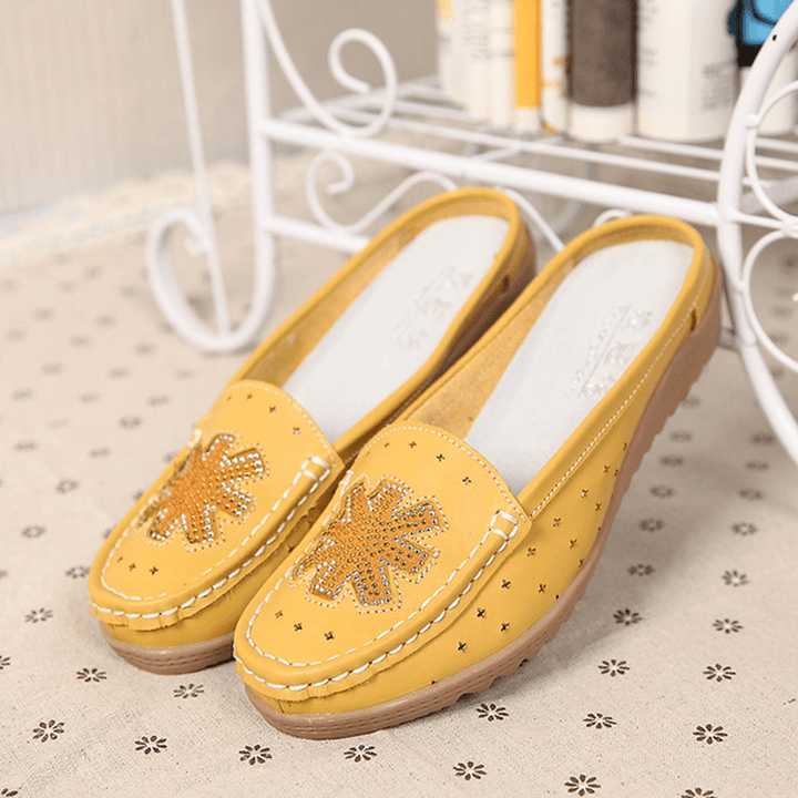 Casual Hollow Out Slip on Flat Loafers for Women