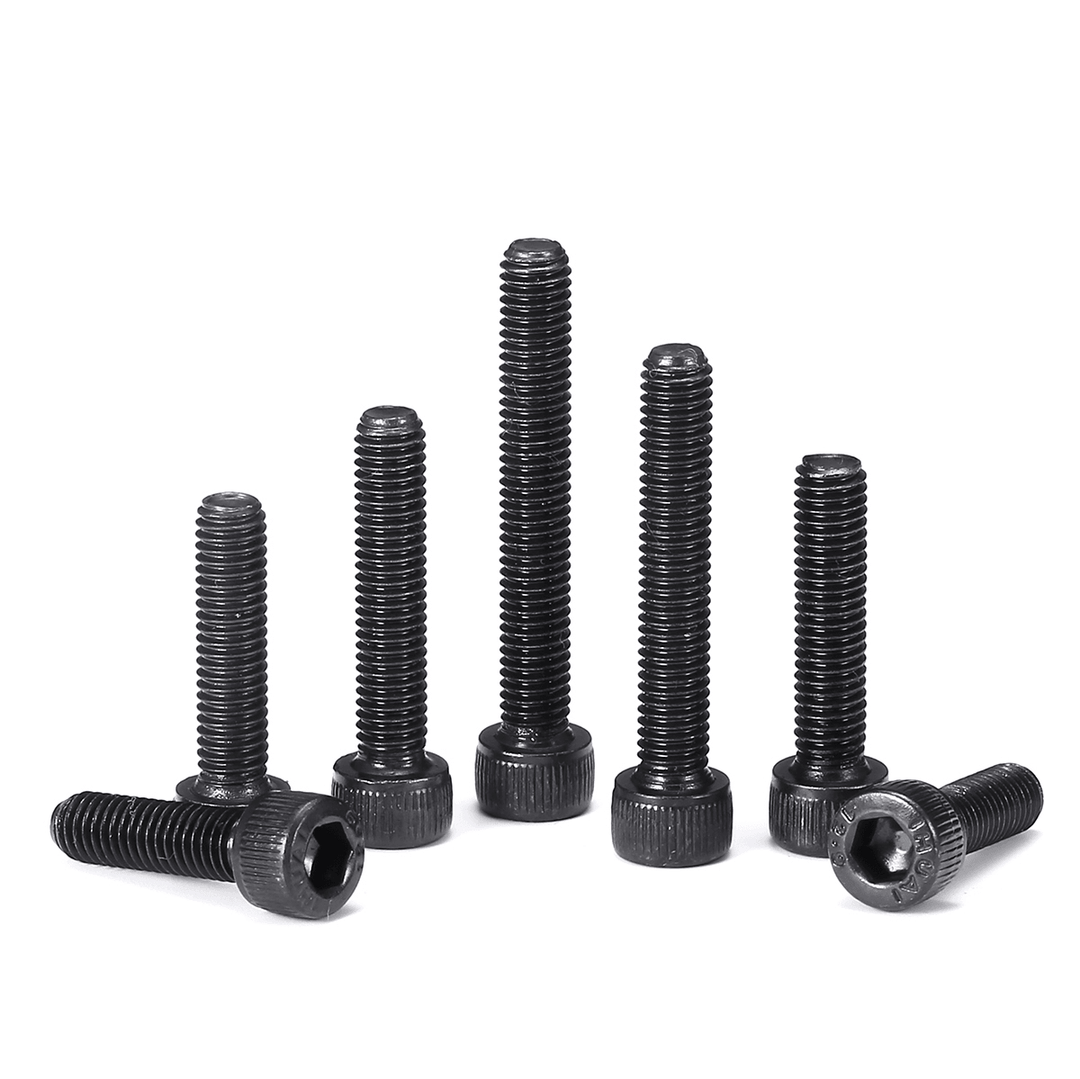 Suleve‚Ñ¢ M5CH7 140Pcs M5 12.9 Grade Carbon Steel Hex Socket Cap Head Screw Bolt 6-35Mm Set