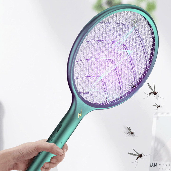 2 in 1 Mosquito Swatter Handheld Wall-Mounted Dual Use USB Rechargeable Household Killer Mosquito Lamp Mosquito Dispeller