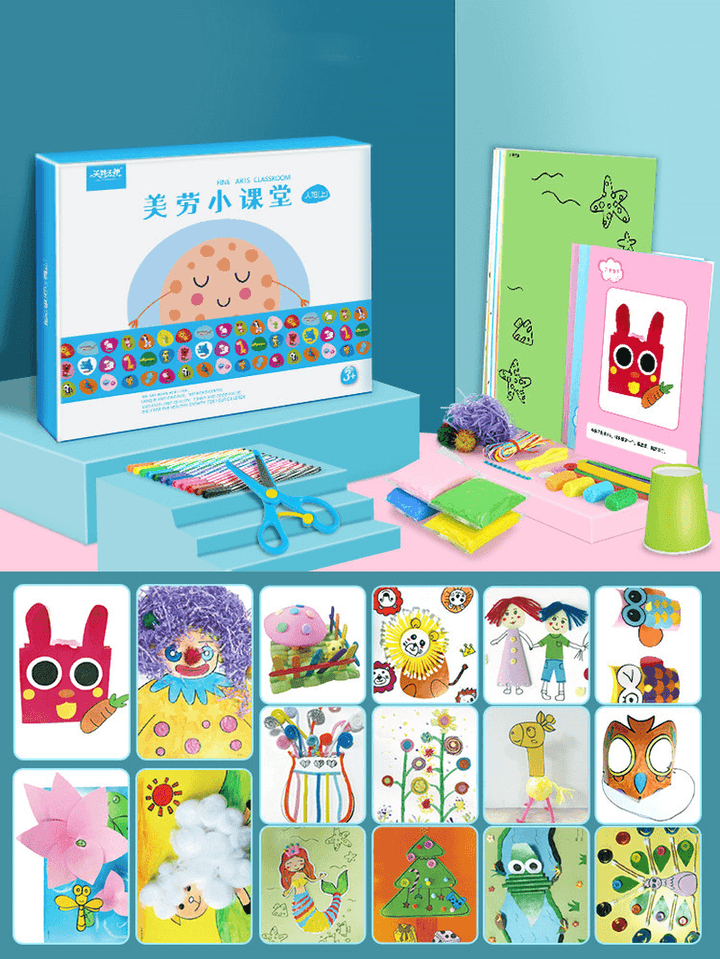 Creative Paper Cups and Plates Stickers for Educational Non-Woven Kindergarten Art Area