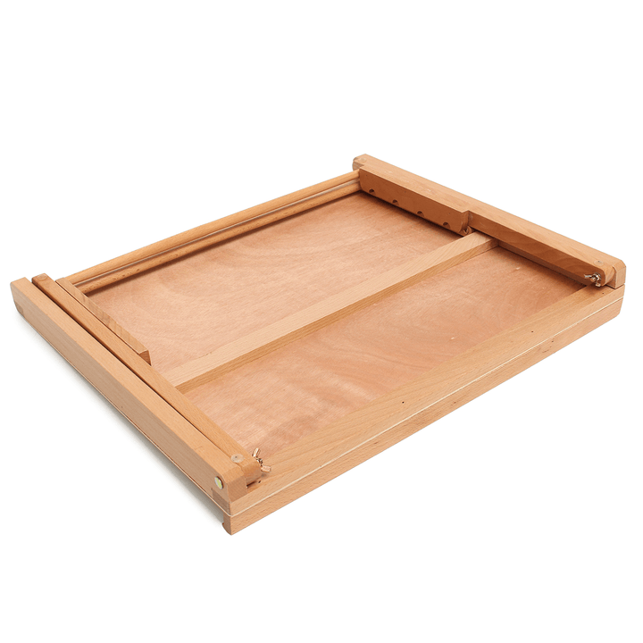 Adjustable Beech Wood Drawing Storage Board Fold Flat Sketching Crafted with Elastic Band