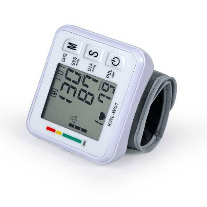 Boxym Wrist Blood Pressure Monitor Automatic LCD Blood Pressure Measurement Electronic Sphygmomanometer Tonometer Health Household Heart Rate Equipment