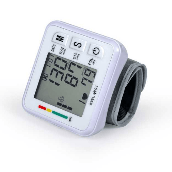 Boxym Wrist Blood Pressure Monitor Automatic LCD Blood Pressure Measurement Electronic Sphygmomanometer Tonometer Health Household Heart Rate Equipment