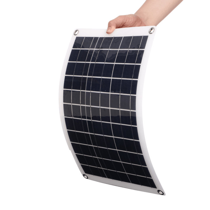 10A-100A Semi-Flexible Solar Power Panel System Kit Solar Panle Dual DC Port 5V/12V/18V W/ Solar Charge Controller