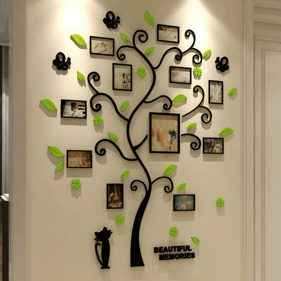 Photo Picture Frame Family Tree 3D Acrylic Home Wall Sticker Removable Decoration