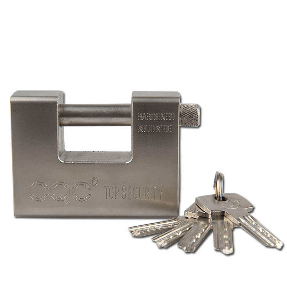 Super Thick Metal Rectangular Padlock Rust-Proof Dust Pry Security Door Lock - MRSLM